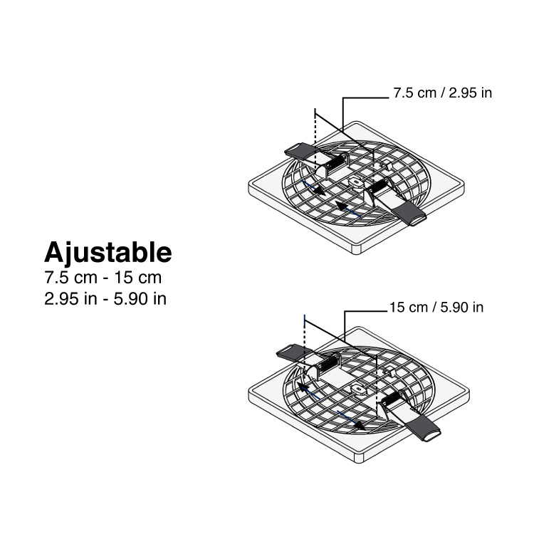 Panel LED cuadrado AJUSTABLE de 17x17cm 18W 1620lm Frío De Embutir