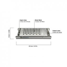 Fuente de Alimentación Dimerizable TRIAC & 0-10v, 24V 8.3A 200W, Interior