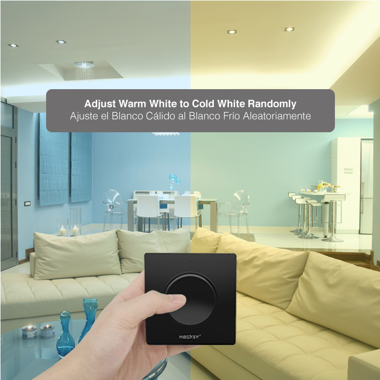 Control Remoto Dimmer Giratorio Magnético 3V 2,4GHz, Negro