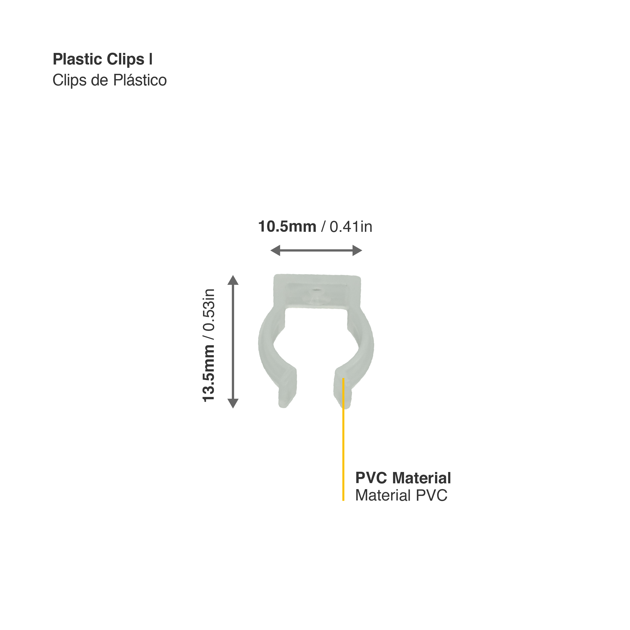 Clip de Plástico para tex-11/12