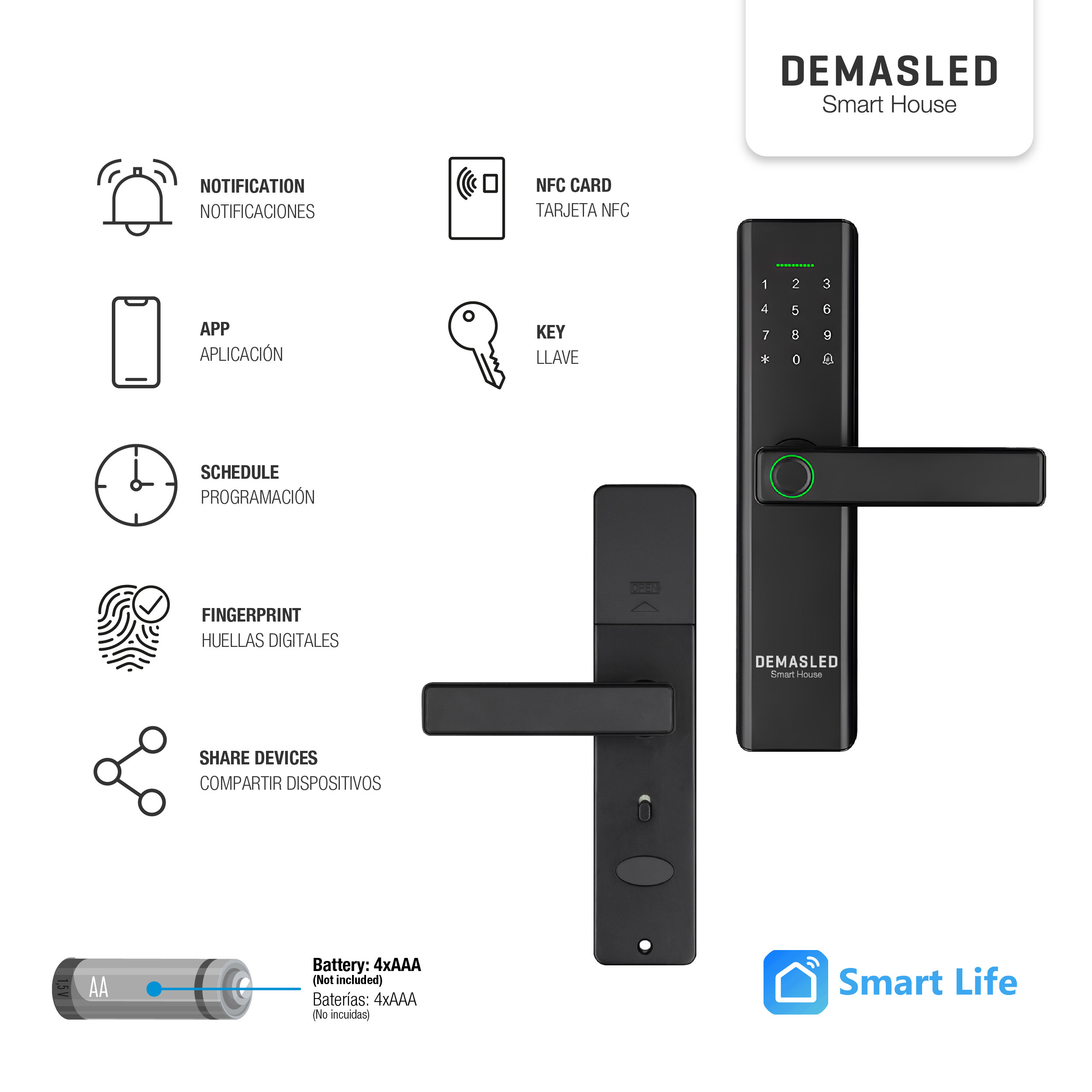 Cerradura Biométrica Smart WIFI 