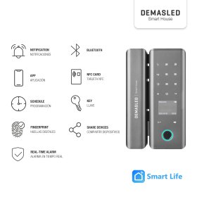 Mini Cerradura para Blindex Biométrica Smart WiFi