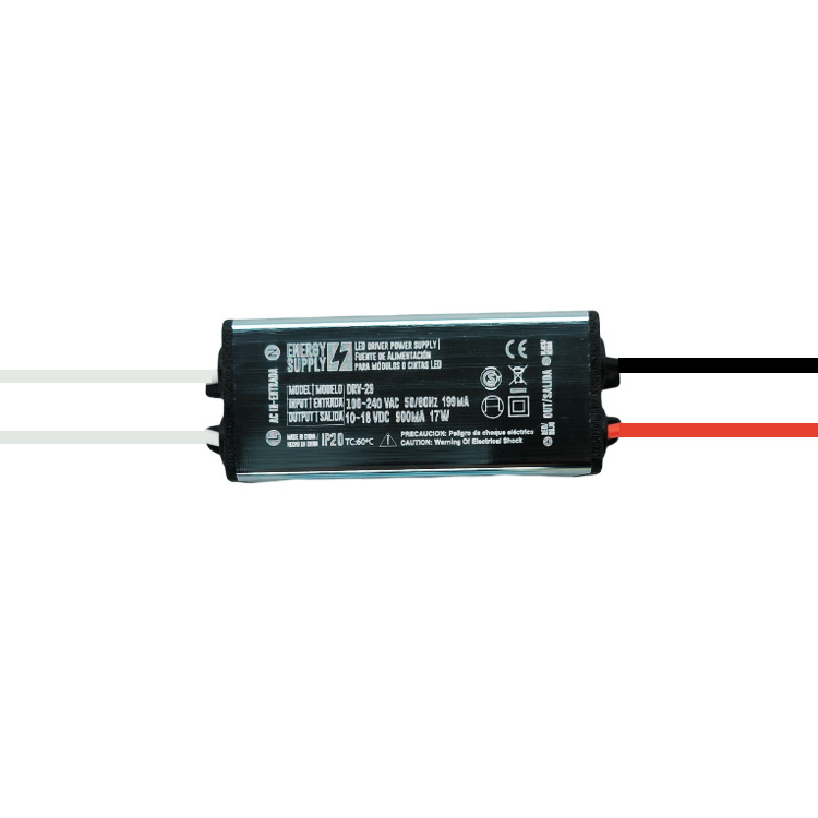 Driver LED, DC 10-18V 17W 900mA, Entrada: AC100-240V (EX DRV-05)