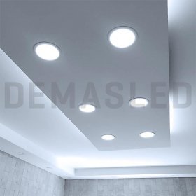 Panel LED Redondo Blanco de 22.3cm 18W 1440lm Frío Embutir