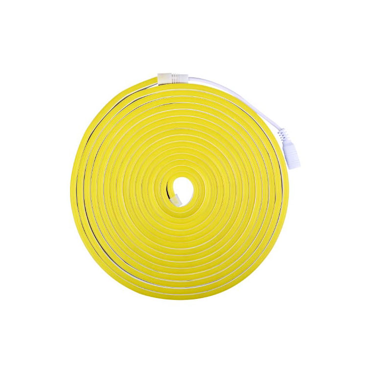 Tira LED de Neón SMD2835 IP67 12V 6W/m Amarillo 120 LED/m 5m