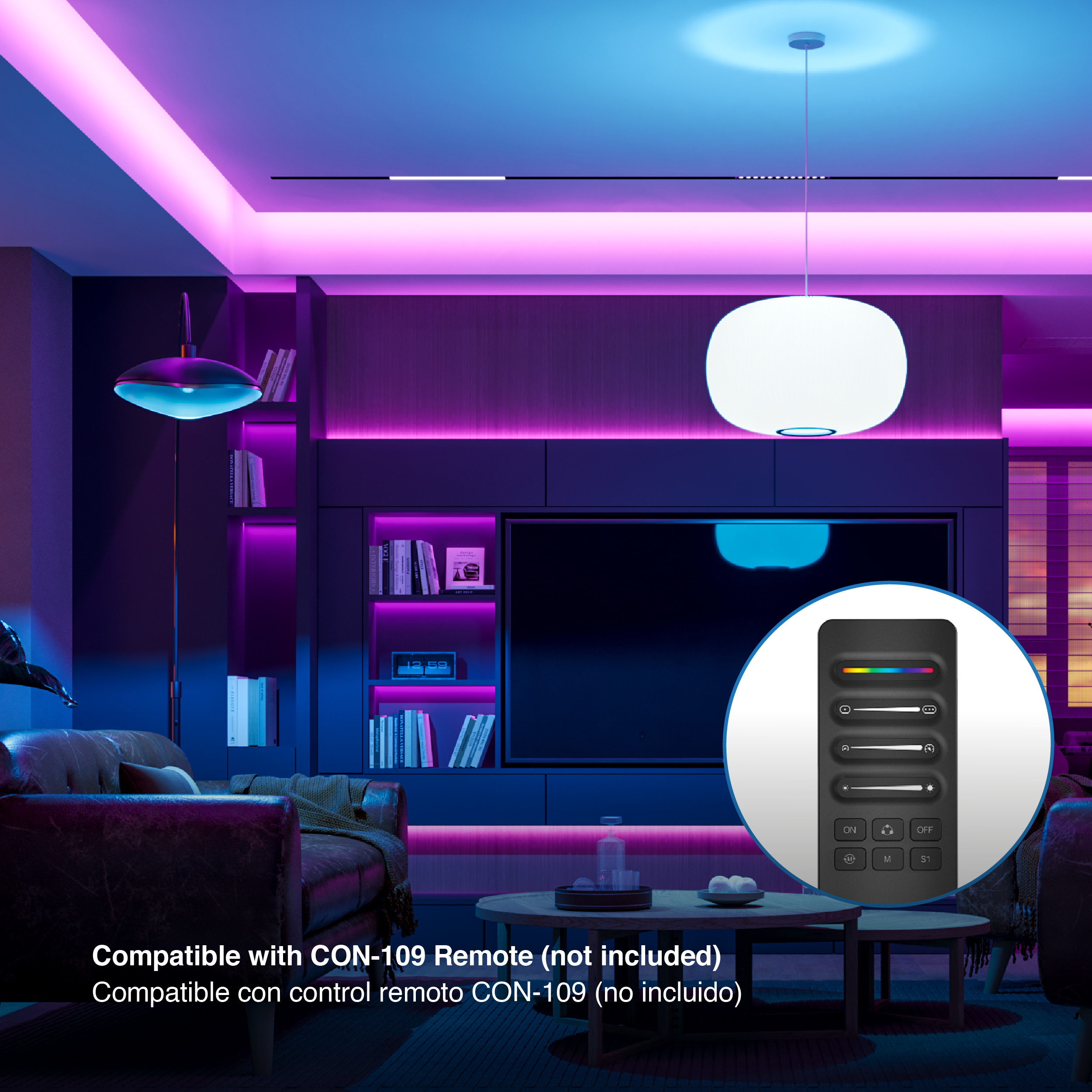 Controlador LED Pixel SPI 3 en 1 RGB+RGBW 5-24V 10A 2,4Ghz