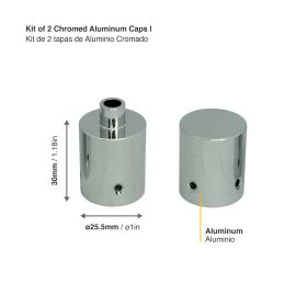 Kit de 2 tapas de Aluminio Cromado para tex-11/12