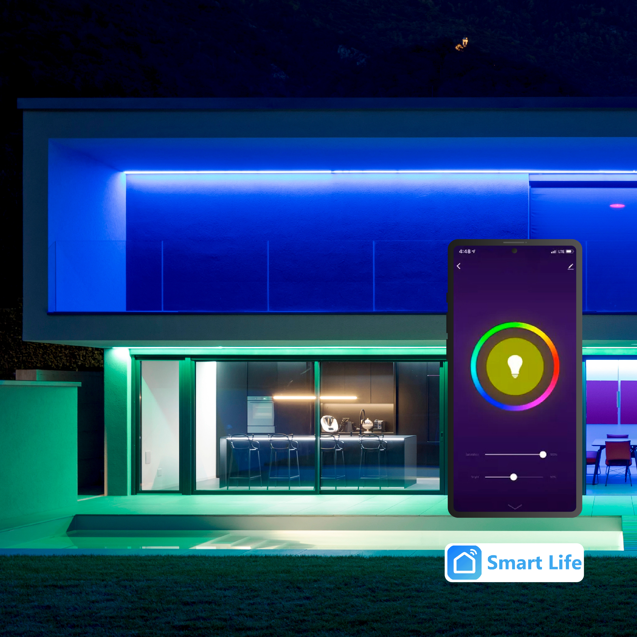 Controlador LED 5 en 1 Resistente al Agua RGB+CCT 2.4GHz 12A máx. 12-24V IP66