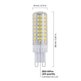 Lámpara LED G9 7W Cover Opal Blanco Neutro 4500°K 220-240VAC
