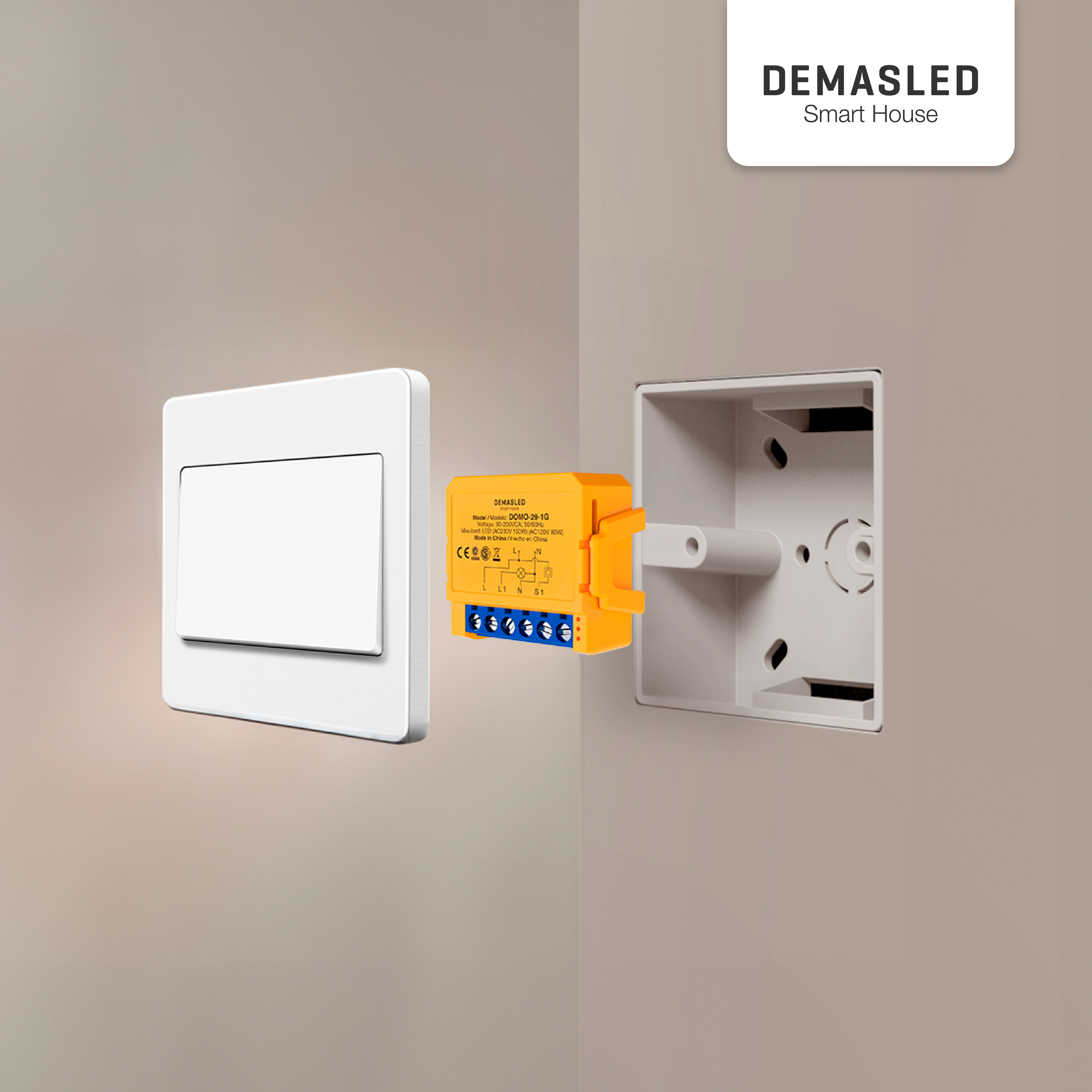 Dimmer Switch WiFi 1 Salida AC100-240V IP20