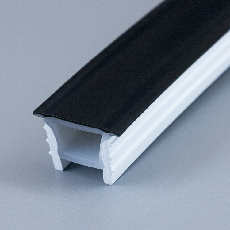 Perfil de Silicona Flexible para Tiras LED Negro x10mts