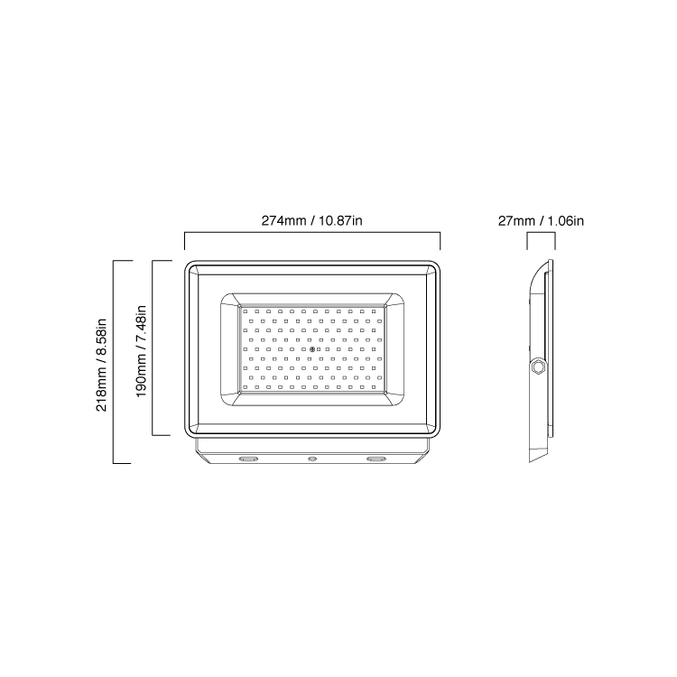 Reflector LED para exteriores 100W 8500lm Blanco Cálido 3000K 220-240Vac