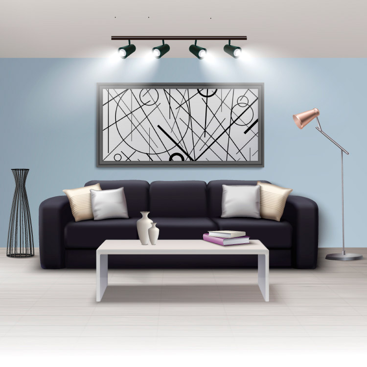 Cabezal Móvil Negro para Lámpara LED GU10 5,5x7cm