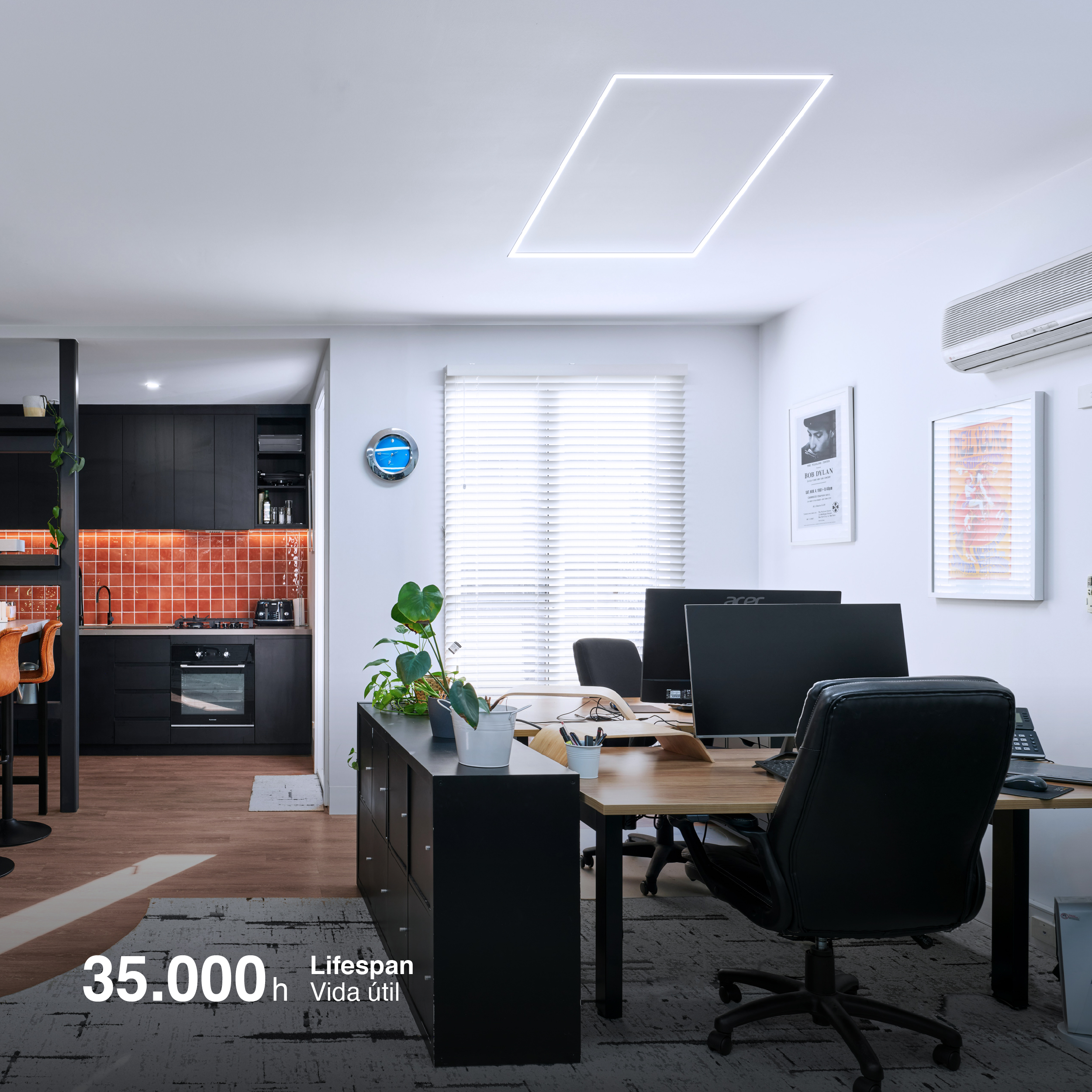 Marco Luminoso LED de 120x60cm 65W 4000lm blanco Frío 6000K