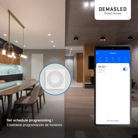 Mini Smart Switch WiFi+RF 4 Canales, 100-240Vac 50-60Hz 10A max 2.4GHz