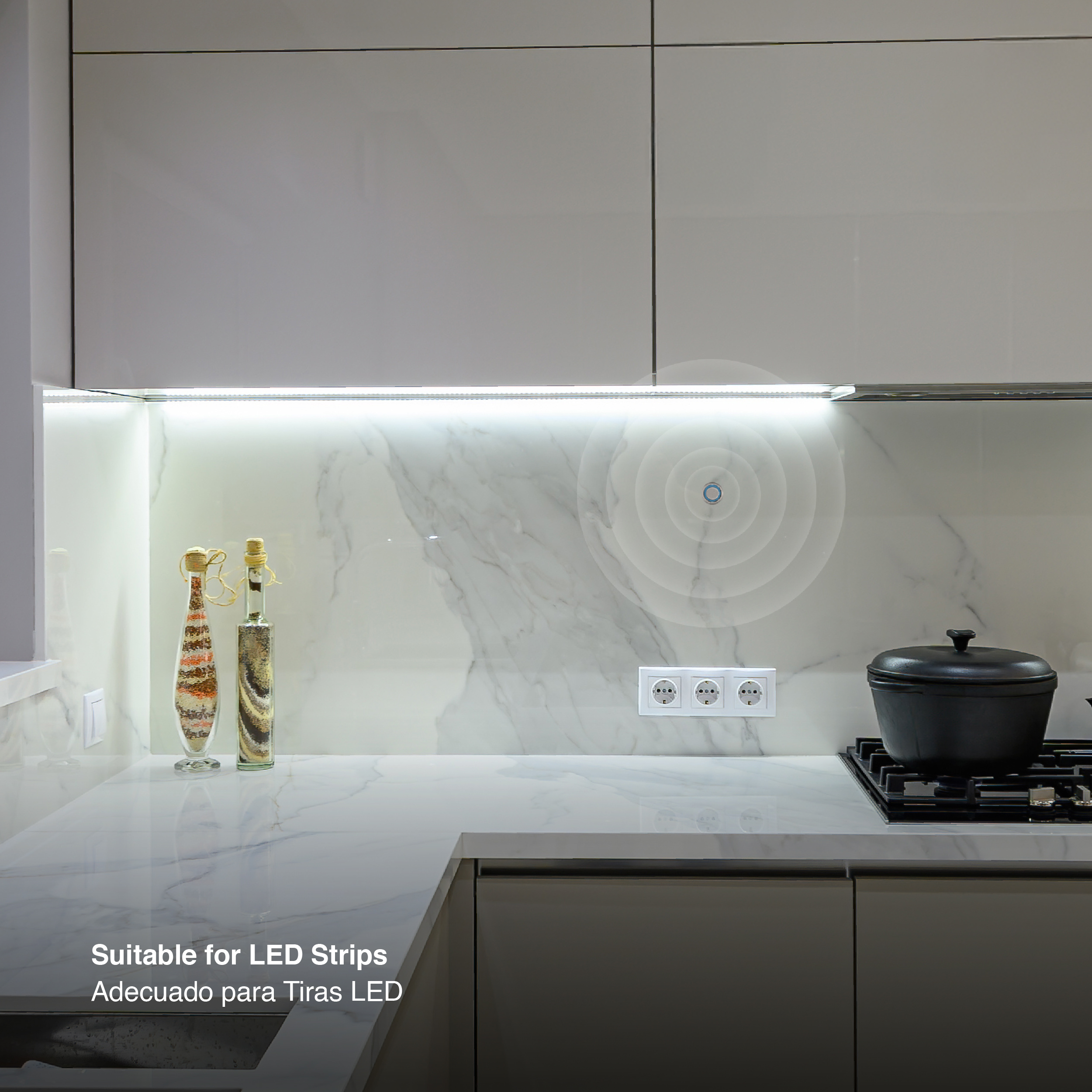 Interruptor Sensor Táctil Botón de embutir 20cm DC12-24V