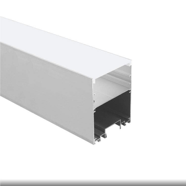 Perfil de Aluminio Linear Duo 88x68mm Anodizado, Cover Opal Blanco x1m