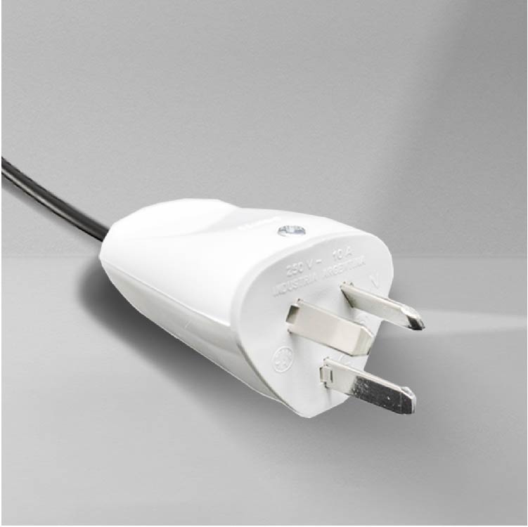 Ficha Macho Axial 10A 250V Blanco