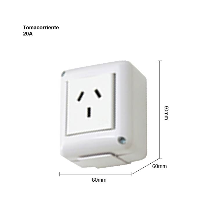 Tomacorriente de Aplicar, 20A 220V