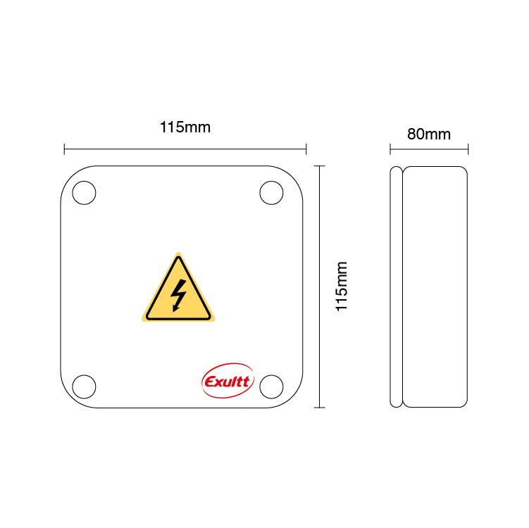 Caja de Paso Estanca 115x115x80mm