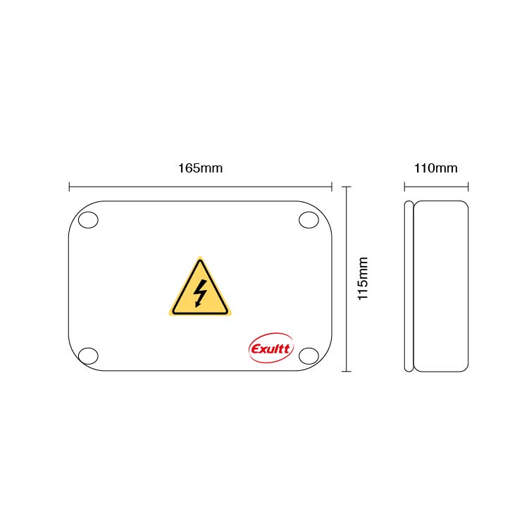 Caja de Paso Estanca 165x115x110mm