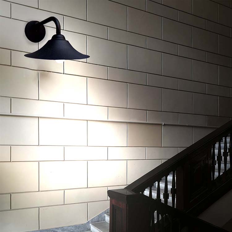 Aplique BERLÍN de Pared Negro Ø22cm Rosca E27