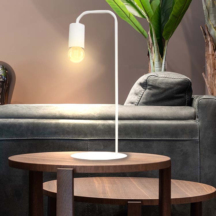 Velador IMOLA Blanco con Rosca E27 220V