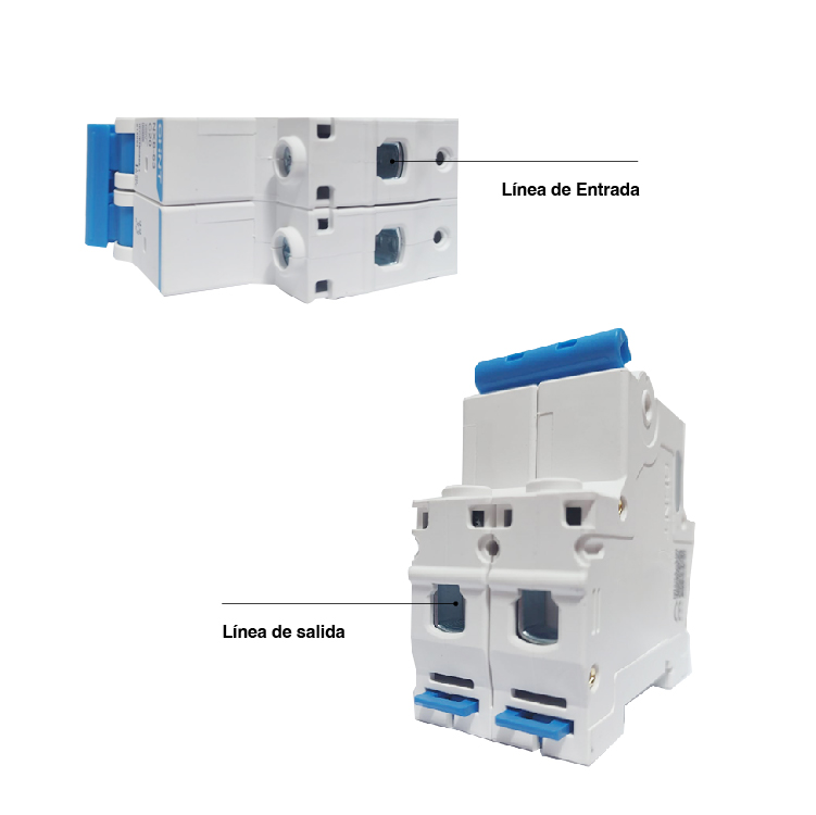 Interruptor Termomagnético BIPOLAR, ≤63A - 6kA 2x32A 240V, Curva C