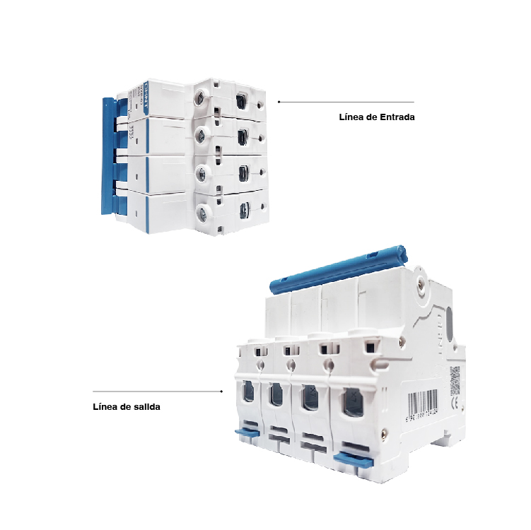 Interruptor Termomagnético TETRAPOLAR, ≤63A - 6kA 4x25A 240V, Curva C