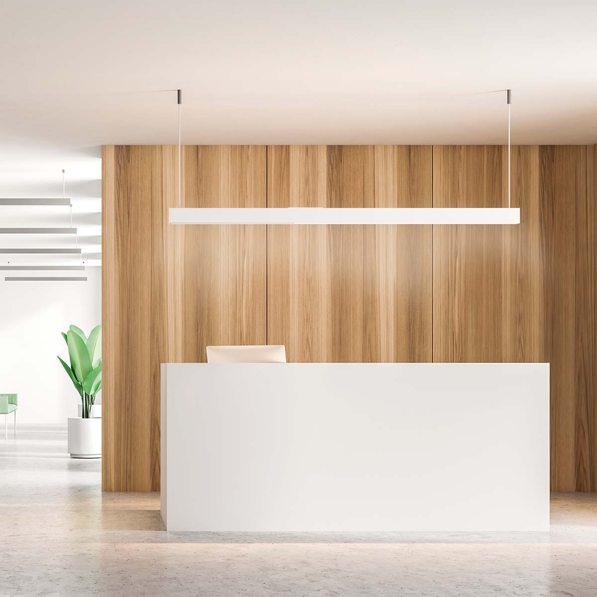 Perfil de Aluminio Linear 75x50mm Blanco, Cover Opal Blanco x1m