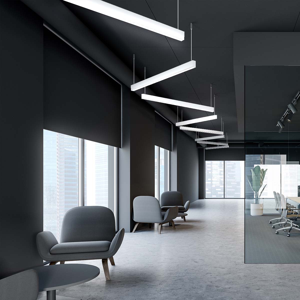 Perfil de Aluminio Linear 75x50mm Blanco, Cover Opal Blanco x1m