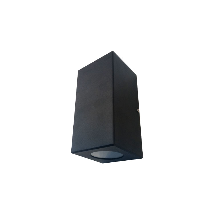 Aplique MÓNACO Exterior Bidireccional para 2 Lámparas GU10, Negro 182x95x95mm