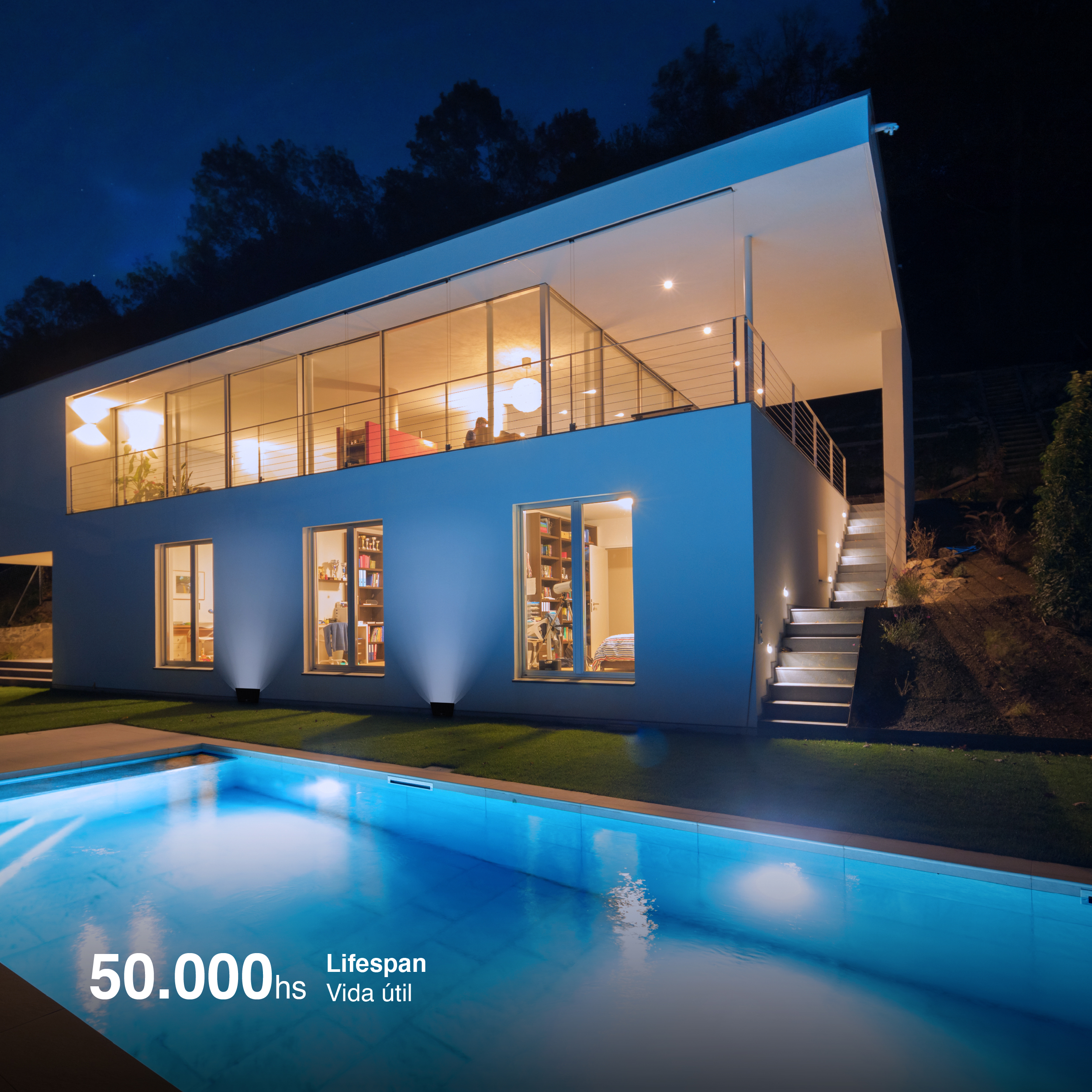 Reflector LED de Exteriores IP65, 100W 8.500lm Blanco Frio, 220-240Vac