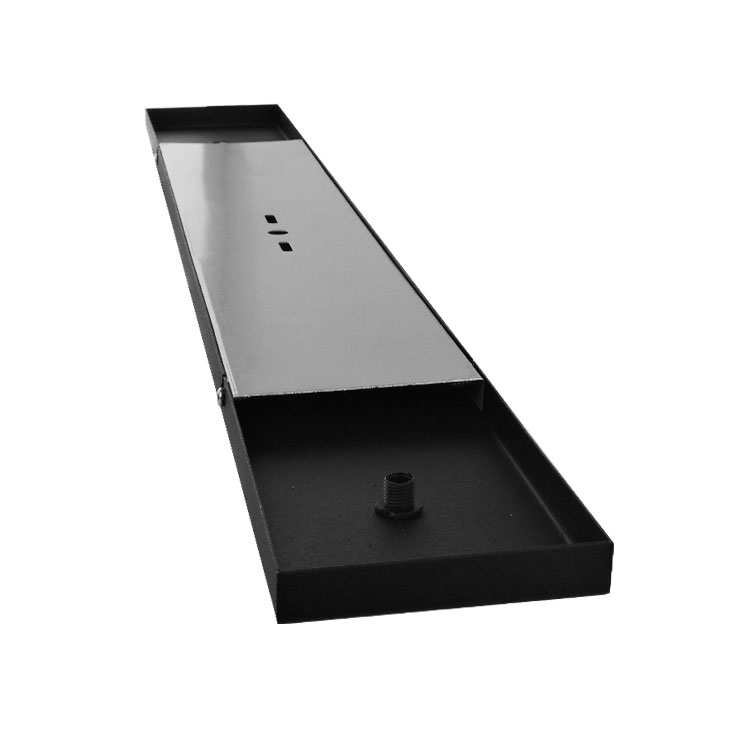 Base para Lámpara Colgante Negro con 2 Agujeros 40cm (Incluye tuerca prensacable)