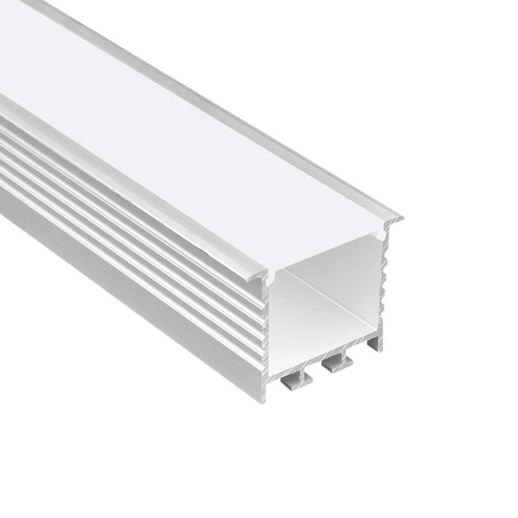 Perfil de Aluminio Linear 35x35mm Anodizado, Cover Opal Blanco x1m