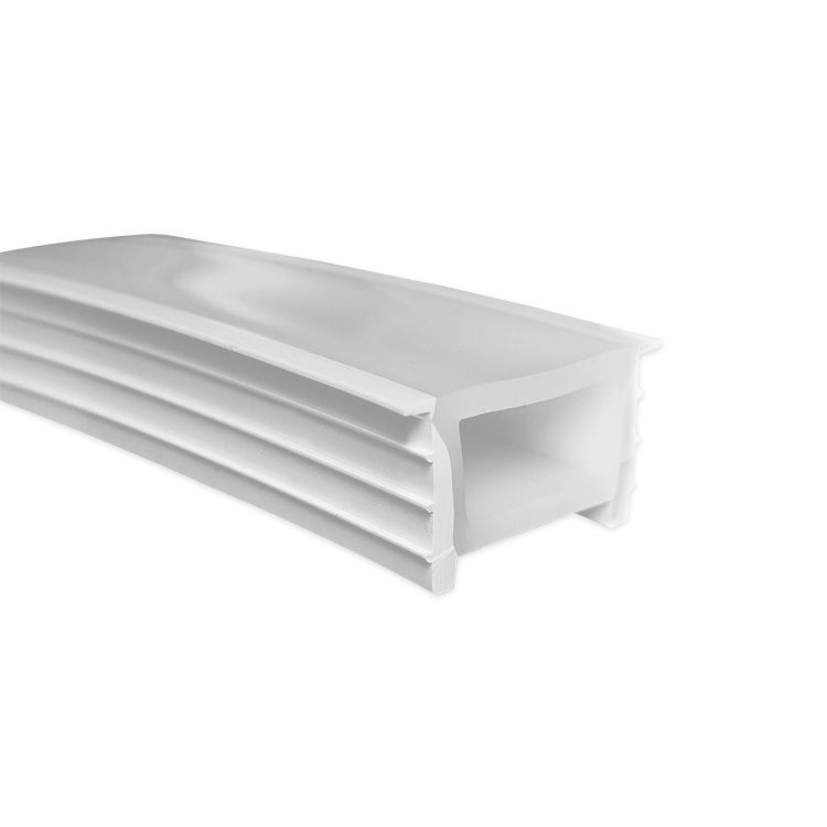 Perfil de Silicona Flexible para Tiras LED Blanco x10mts