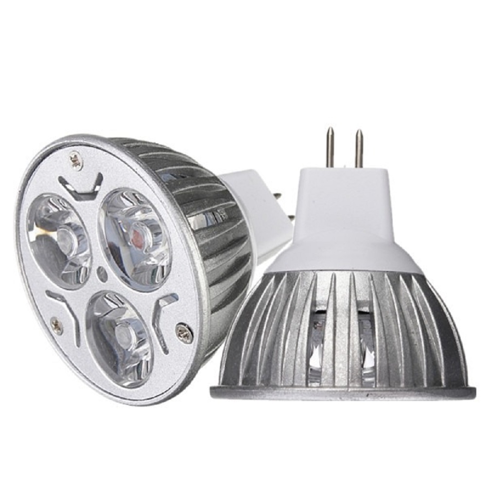 Bombilla MR16 3 Leds de 1 Watt Amarillo