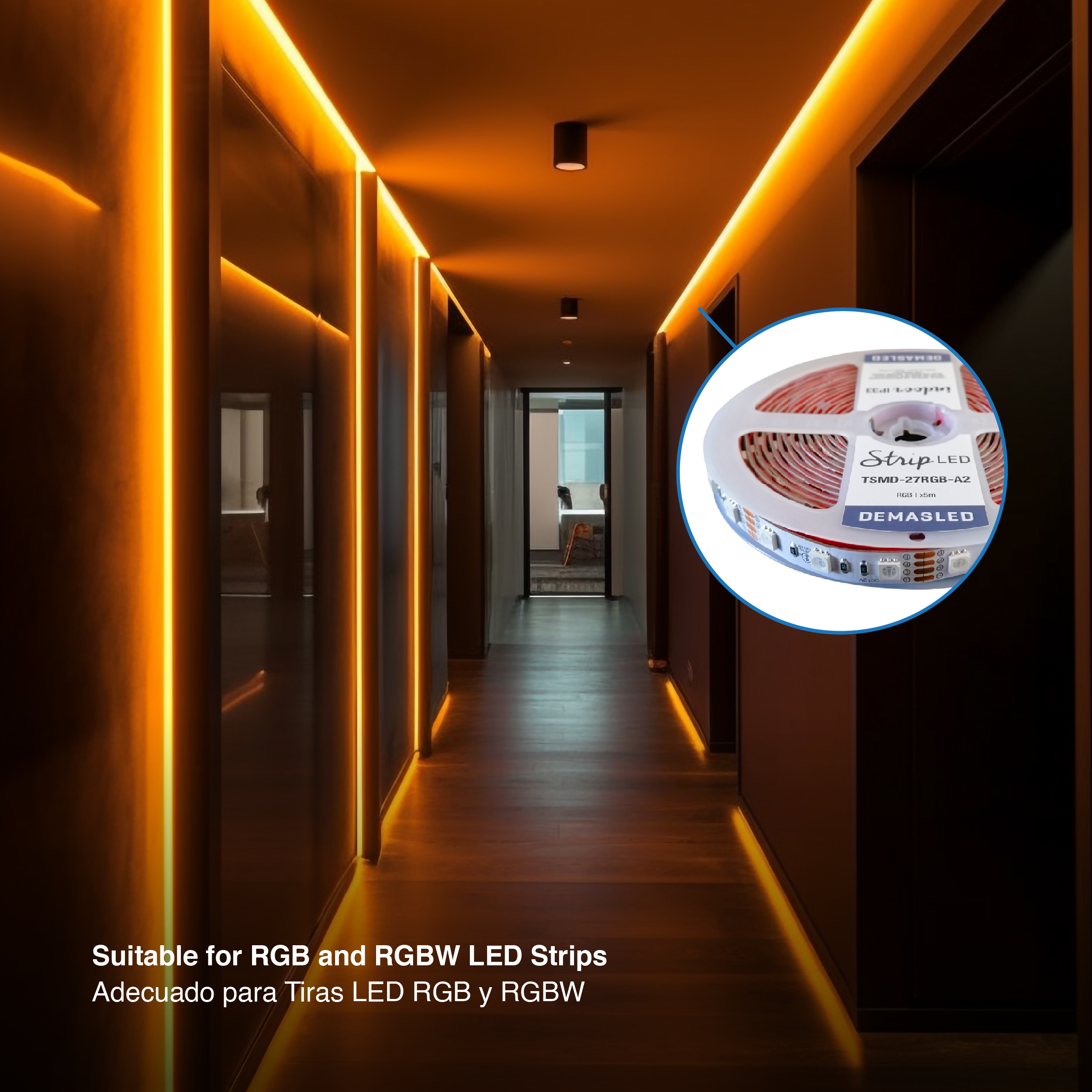 Controlador LED Pixel SPI 3 en 1 RGB+RGBW 5-24V 10A 2,4Ghz