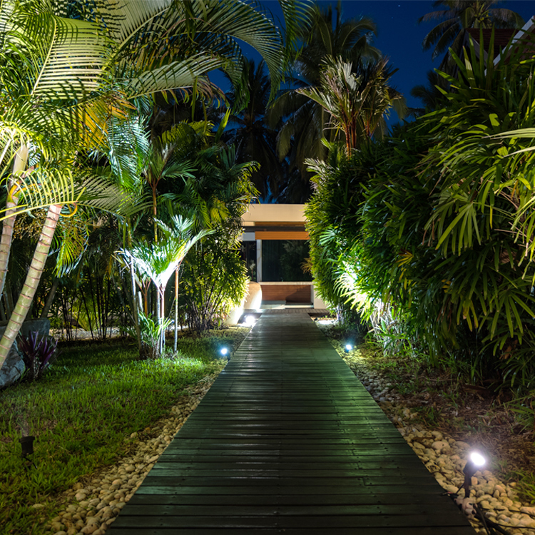 Aplique Estaca de Exterior Aluminio Negro para Dicroica GU10 