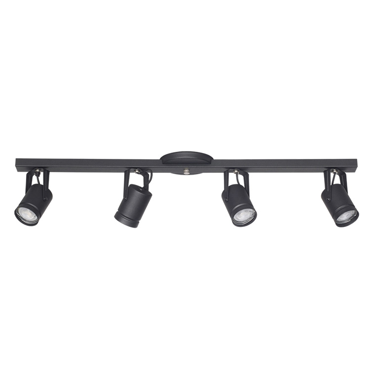 Cabezales Móviles Negro para Aplicar 70x12,5cm para 4 Lámparas GU10