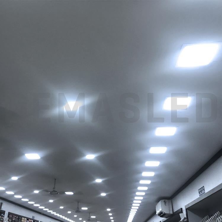 Panel LED cuadrado blanco de 30x30cm, 24W 1920lm Frío De Embutir
