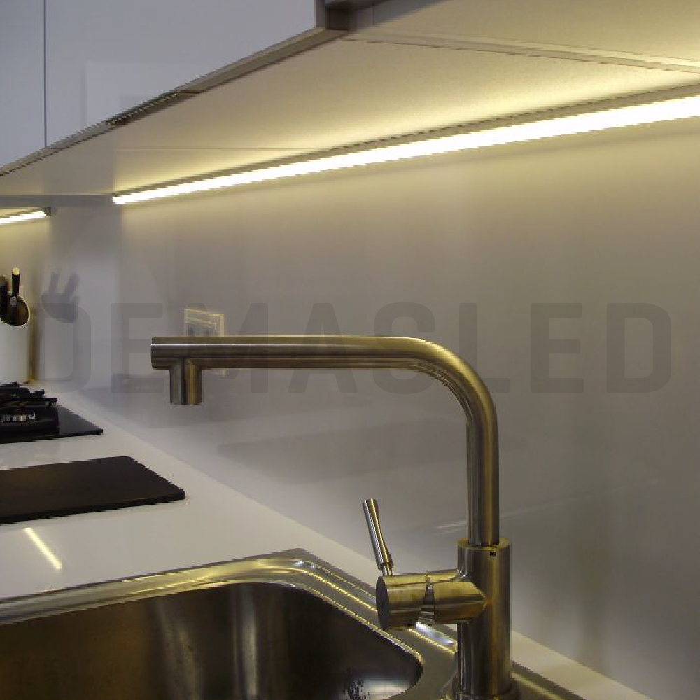 Perfil de Aluminio Esquinero 16x16mm Blanco, Cover Curvo Opal Blanco x2m 