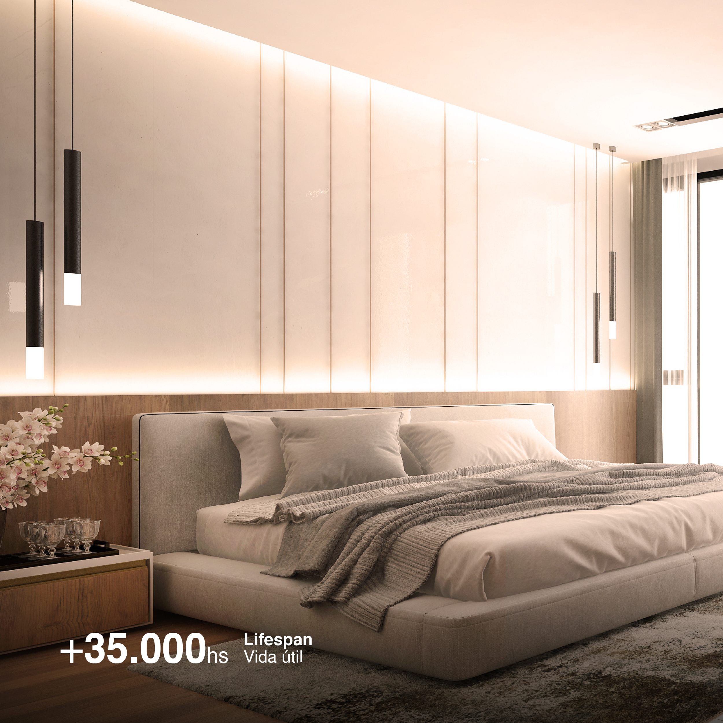 Tira LED COB 24V 15W/m Blanco Cálido 1500lm/m 528 LEDs/m, 10mm PCB IP33 x5m