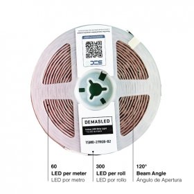 Tira LED SMD5050, 12V, 12W/m, RGB, 60 LEDs/m, 5m