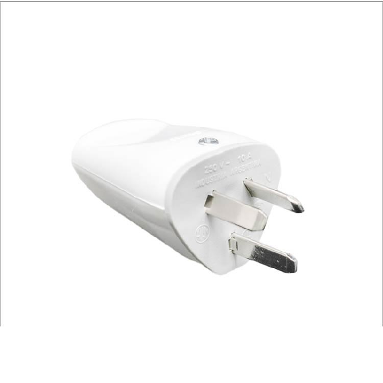 Ficha Macho Axial 10A 250V Gris