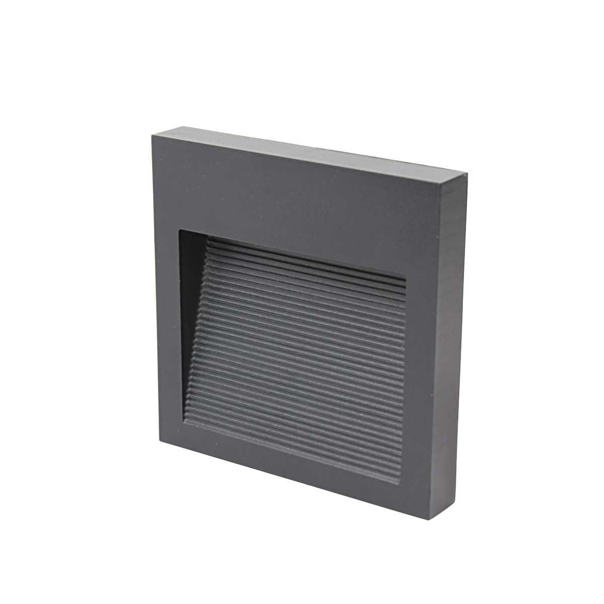 Aplique LED Exterior de Pared Cuadrado 6W IP65 Negro 12x12cm 220V Blanco Cálido