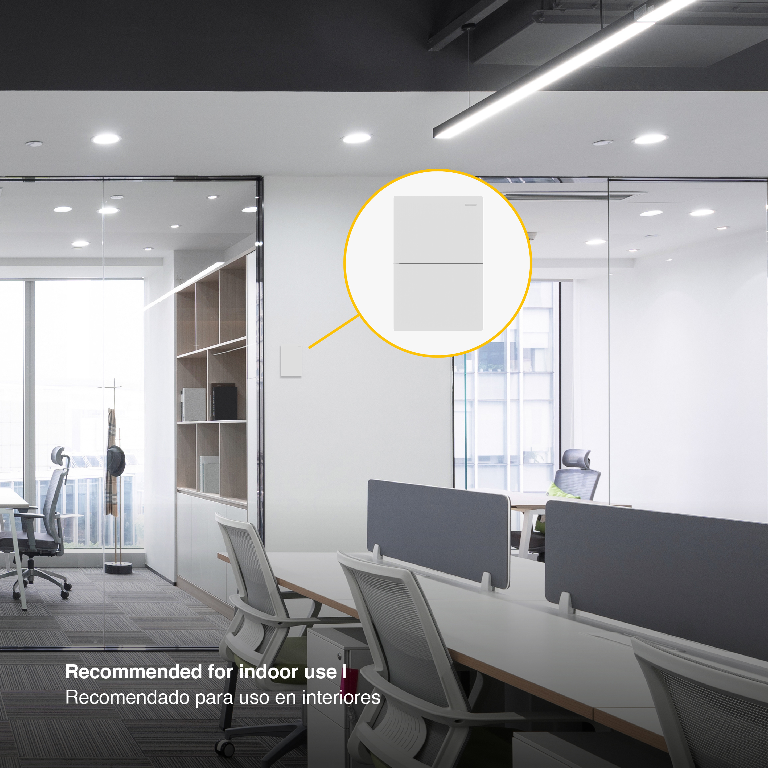 Tecla de 2 Canales, 2 Vías 10A Máx. AC 250V, Blanco