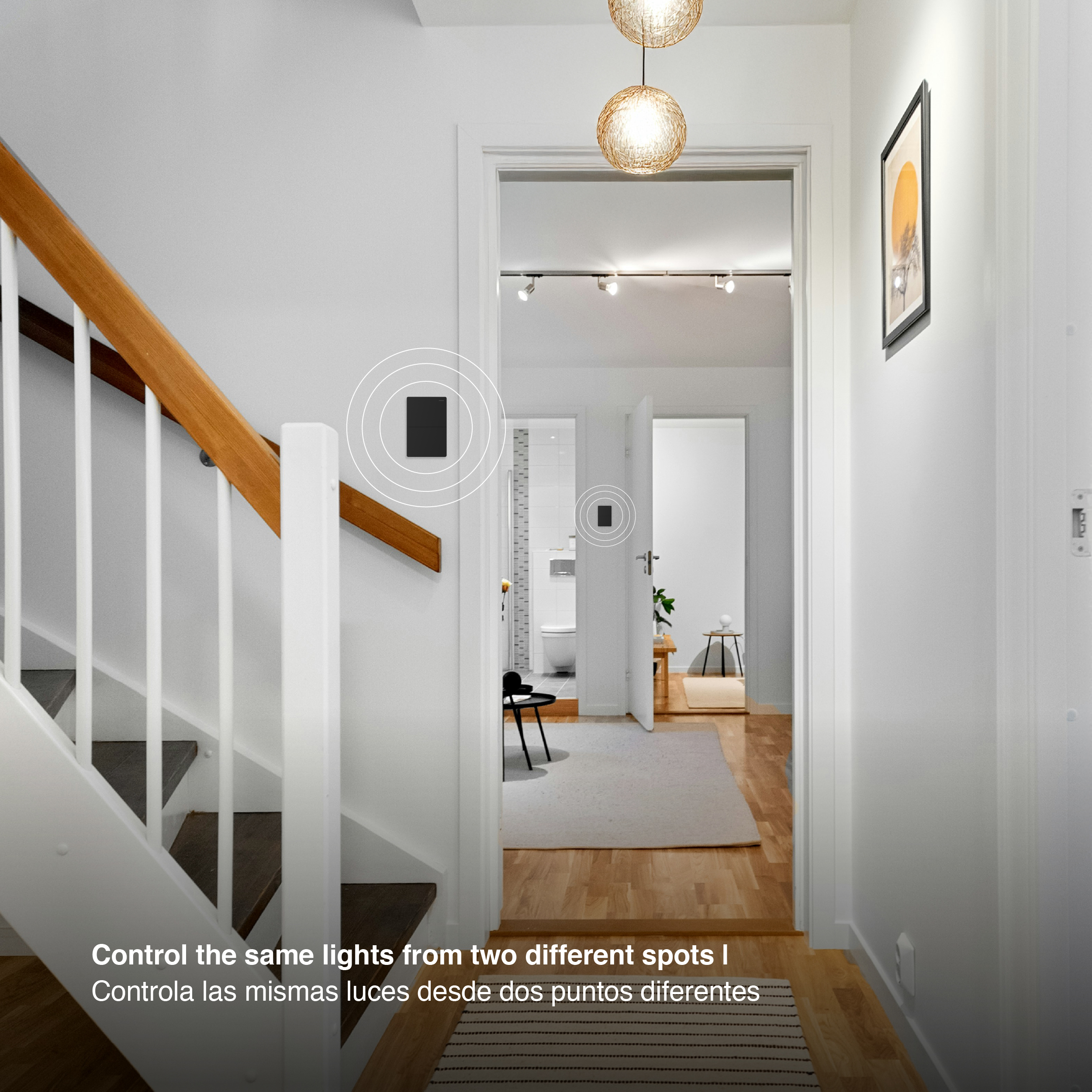 Tecla de 2 Canales, 2 Vías 10A Máx. AC 250V, Negro