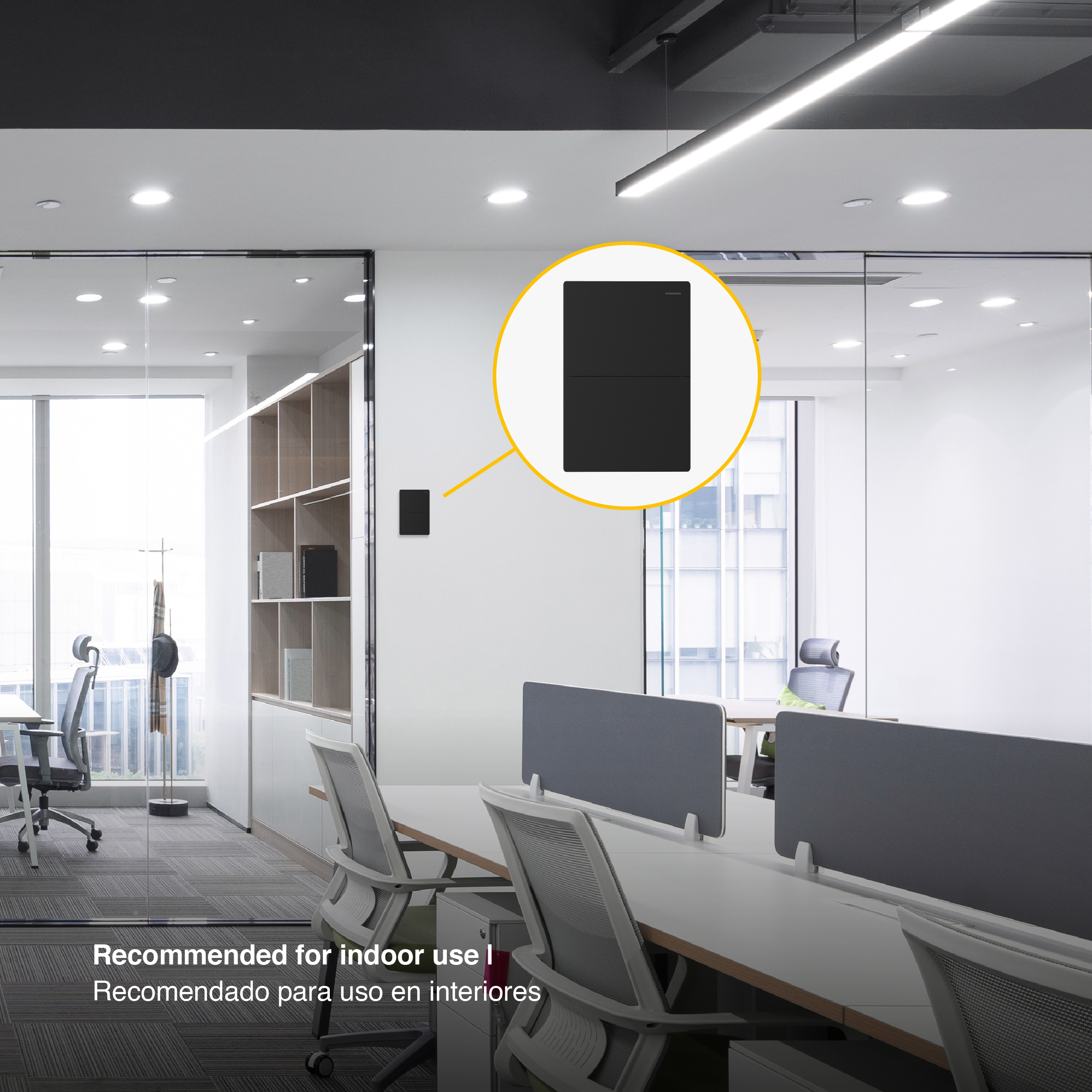 Tecla de 2 Canales, 2 Vías 10A Máx. AC 250V, Negro