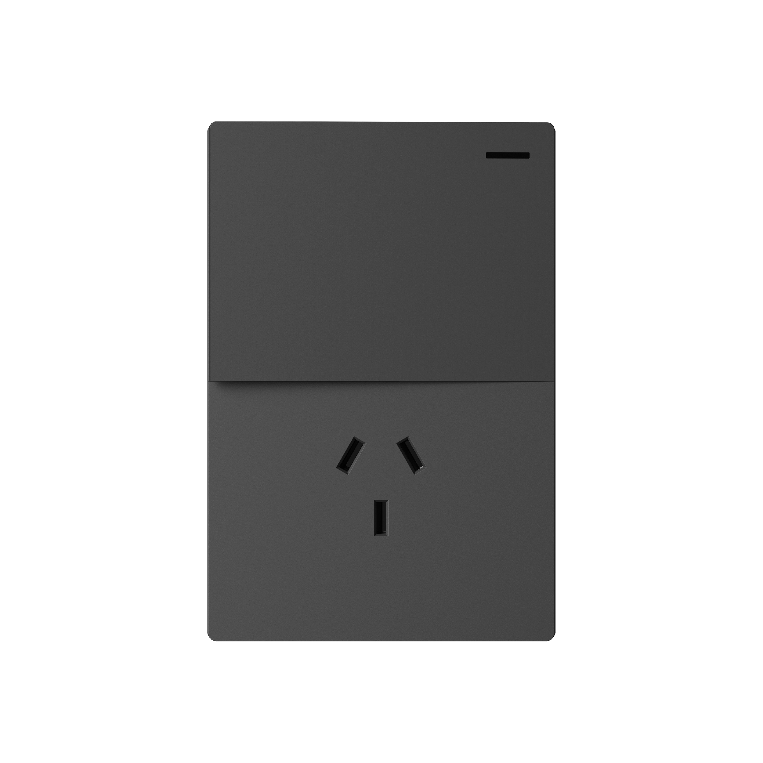 Tecla y Tomacorriente de 1 Canal, 10A Máx. AC 250V, Gris